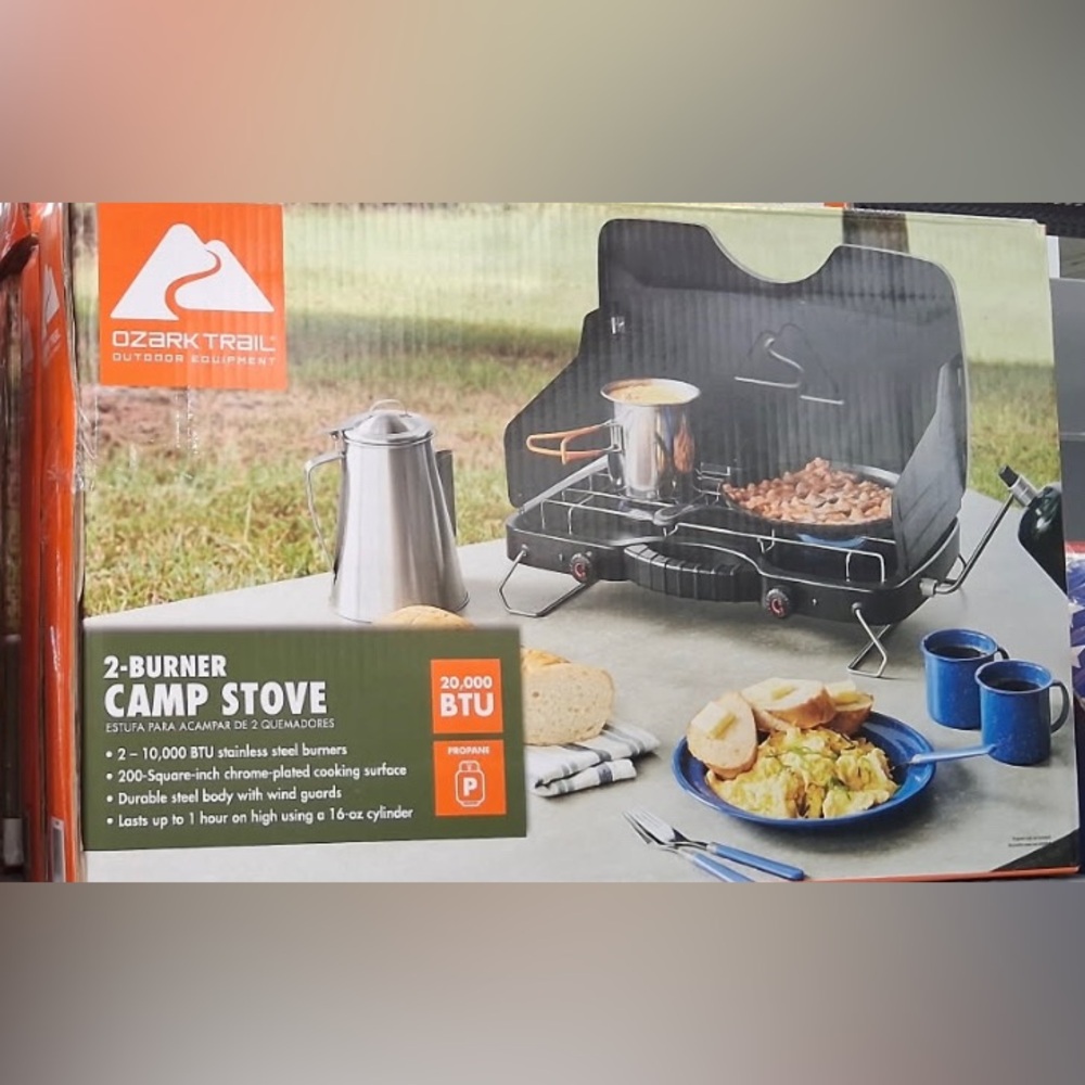 Ozark Double Burner Stove - Black